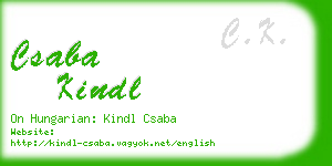 csaba kindl business card